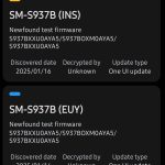 Galaxy S25 Slim (SM-S937B) - First One UI 7 Test Build Spotted on Server