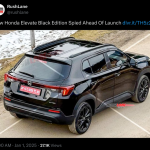 New Honda Elevate Black Edition Spotted - X Update