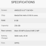 OPPO Reno 13F - 8GB.256GB - Key Specs