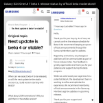 One UI 7 Beta 4 Statues Shared by Official Moderators - X Update