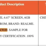 Realme RMX5020 - Certification