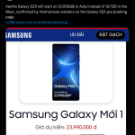 Samsung Galaxy S25 - Vietnamese Retailers Listing - X Update